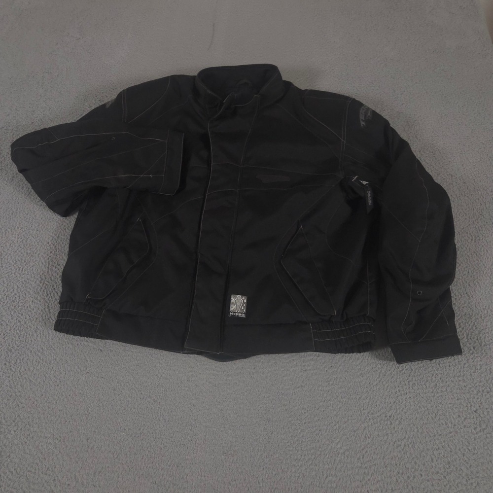 Teknic Jacket Mens 54 Black Waterproof Textile Motorcycle Riding Padded Armor